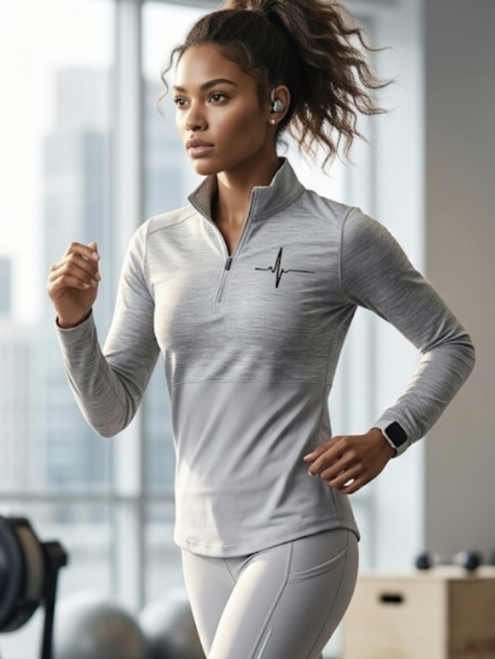 Augusta Sportswear Light Gray Women's Half-Zip Performance Pullover
